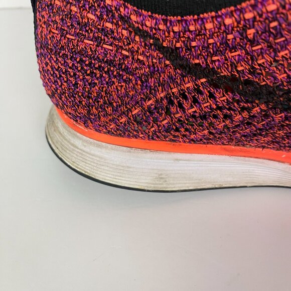 Nike Flyknit Racer Running Shoes Men's 8.5 Acai Berry Hyper Orange 526628 008 - Picture 2 of 16
